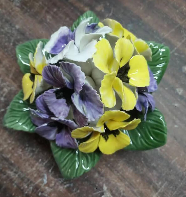 Pansies Ceramic Flowers