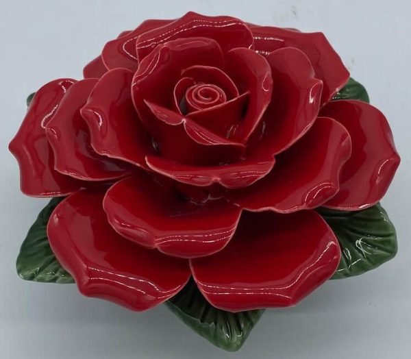 Red Rose Ceramic Flowers